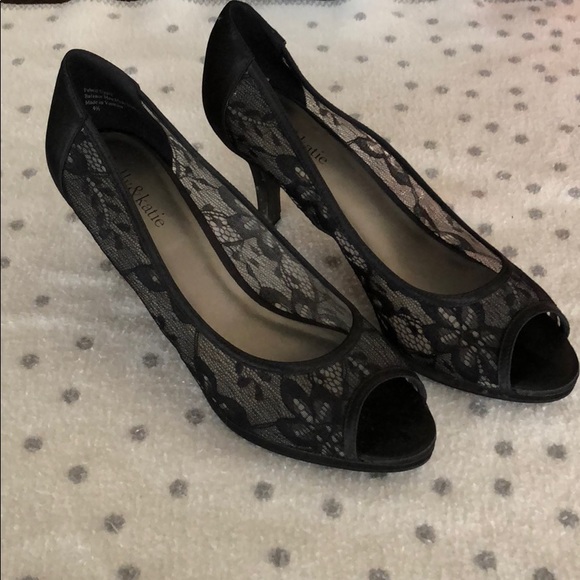 Kelly & Katie Shoes - Black peep toe heels
